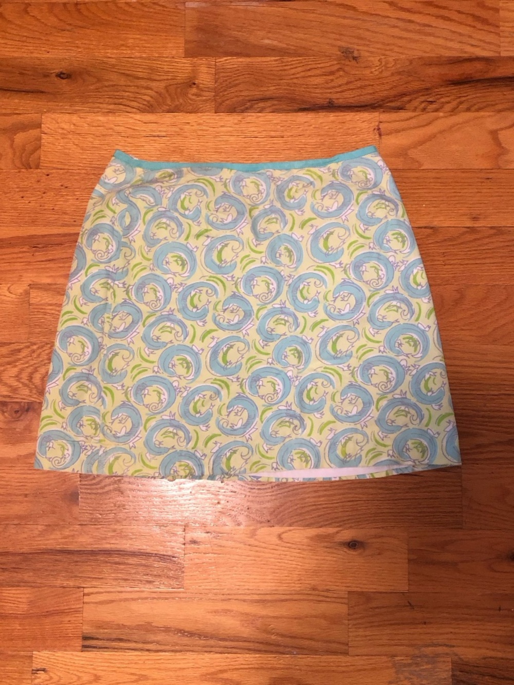Lilly Pulitzer Cotton Mini Skirt with Cute Lizards!